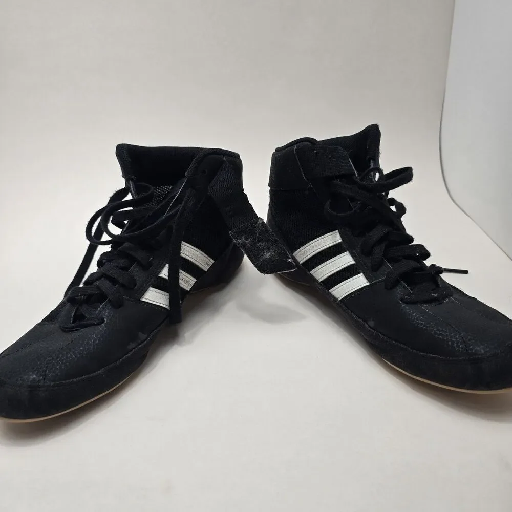 Adidas HVC 2 Mens Size 6.5 Wrestling Shoes Sneakers Black White AAQ3325